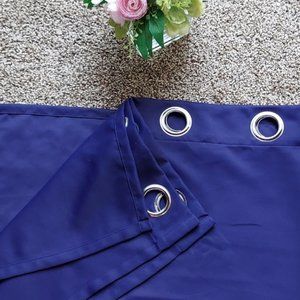 Set of two blue curtains
